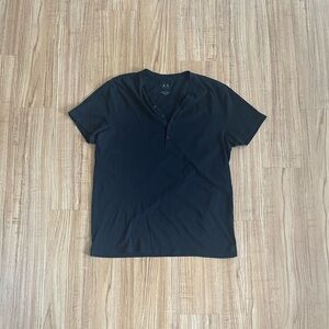 A/X Armani Exchange Black Men's Polo Shirt Designer Casual Size L Luxury